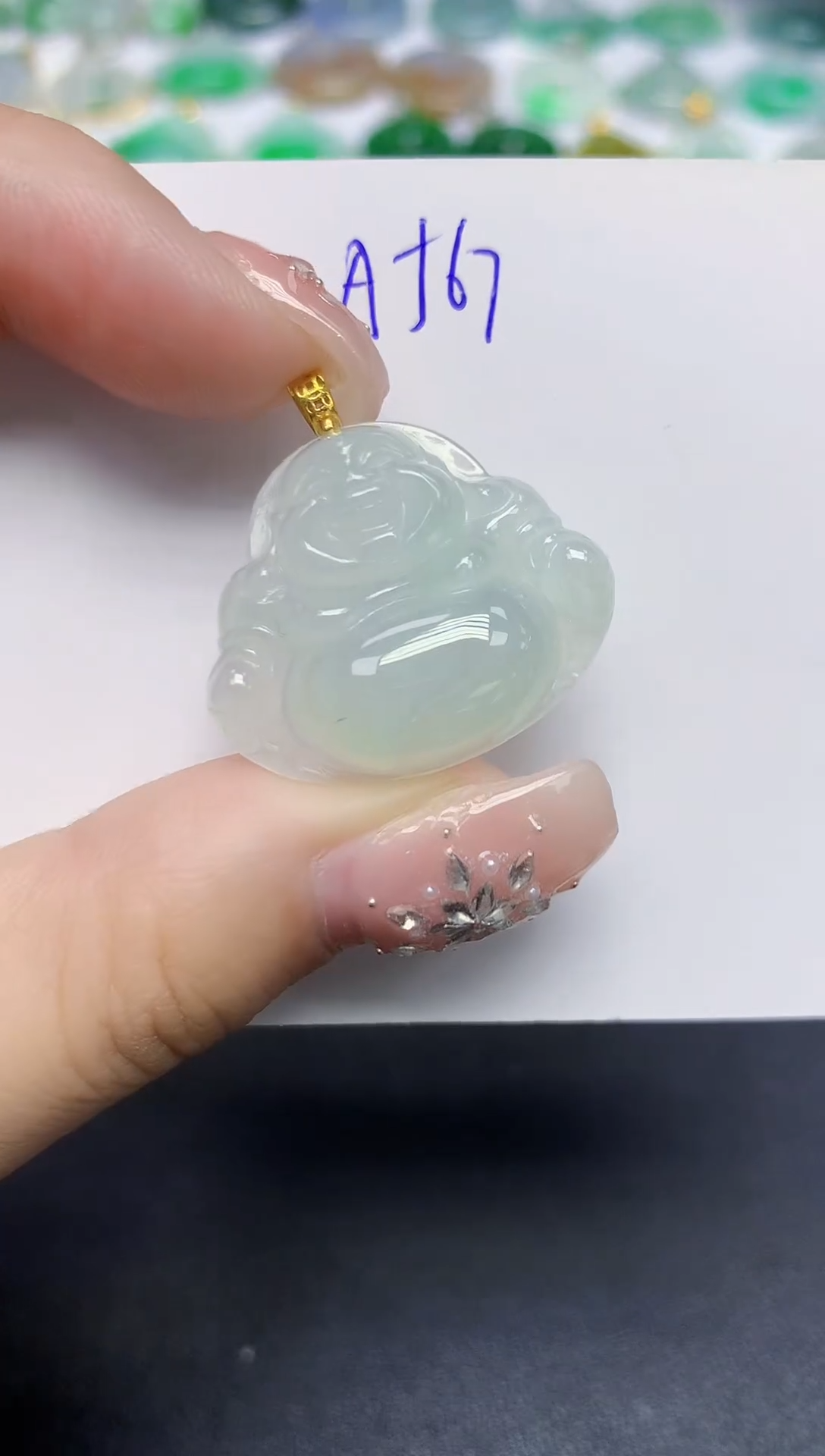 颈饰未镶嵌翡翠天然缅甸翡翠A货翡翠百元以上9元证书费自理