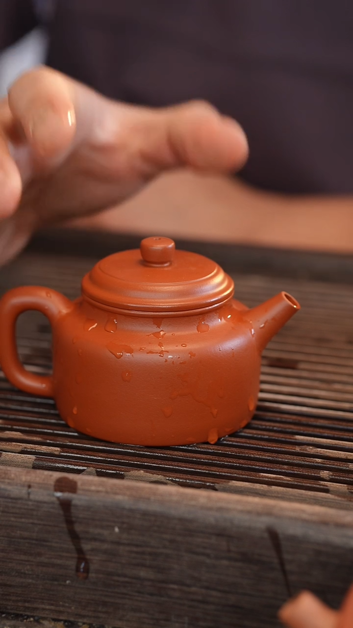 茶壶紫砂德钟 朱泥 半手工 160cc