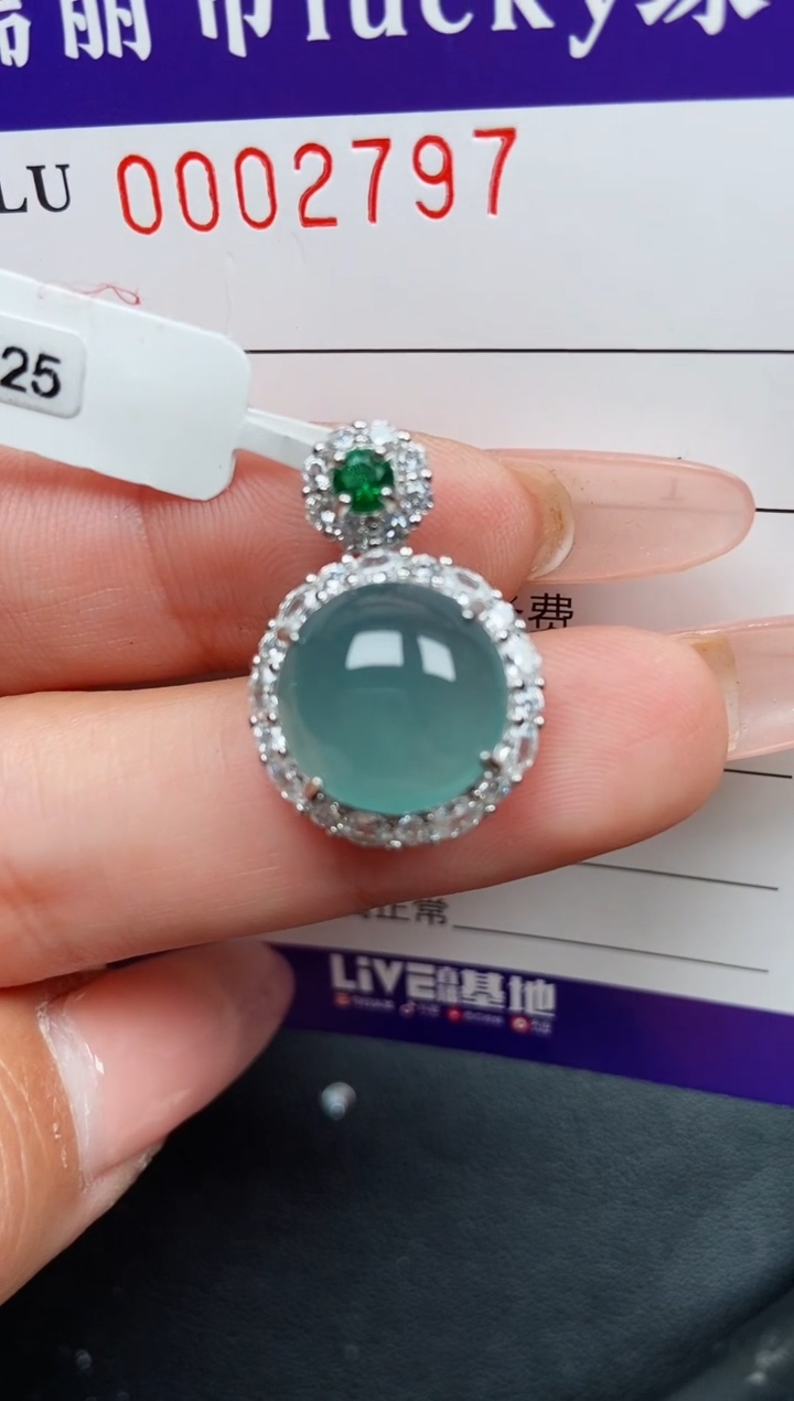 【闪购商品】翡翠颈饰银S925镶嵌2797
