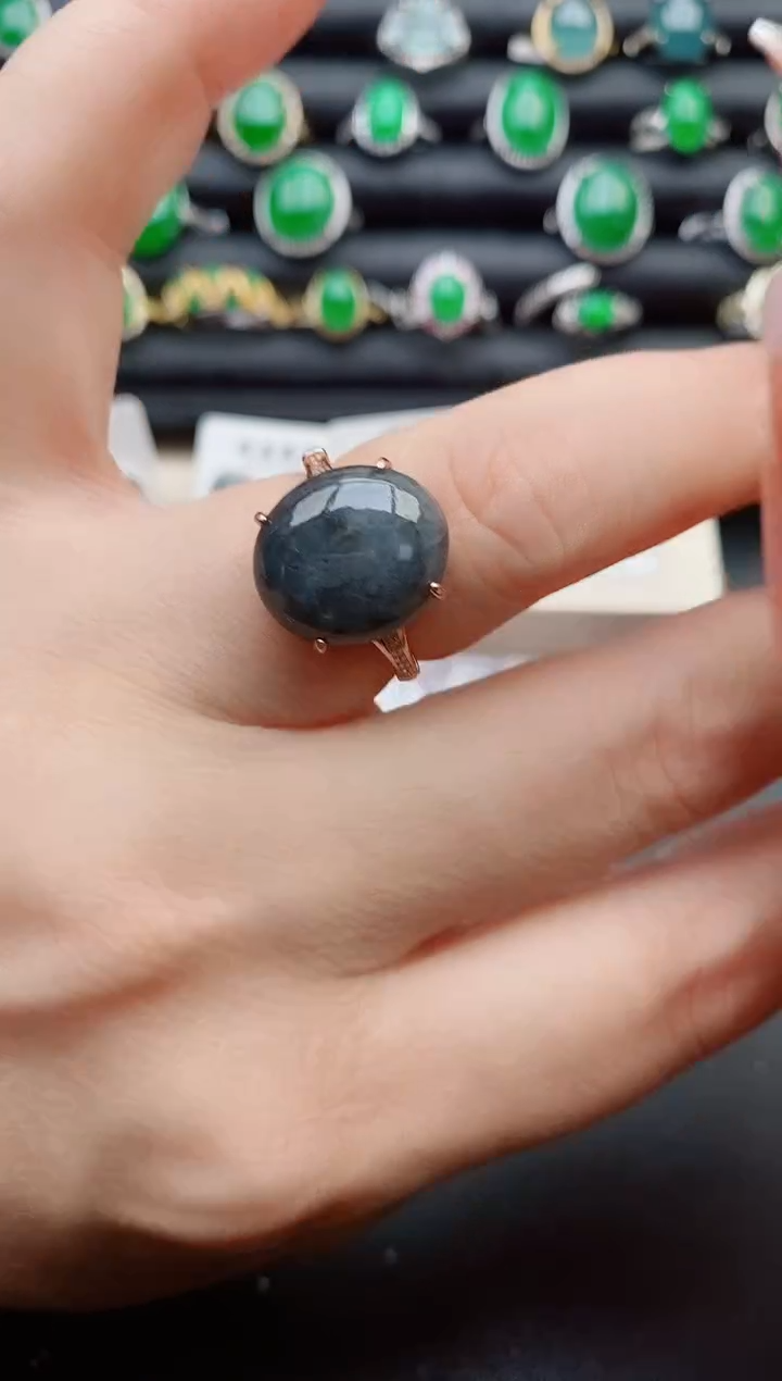 【闪购商品】翡翠戒指银S925镶嵌321321