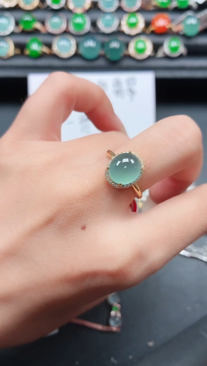 翡翠戒指银S925镶嵌11111111