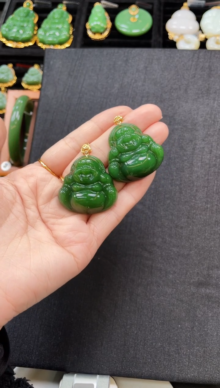 吊坠(赠链)银S925镶嵌和田玉多样性发一