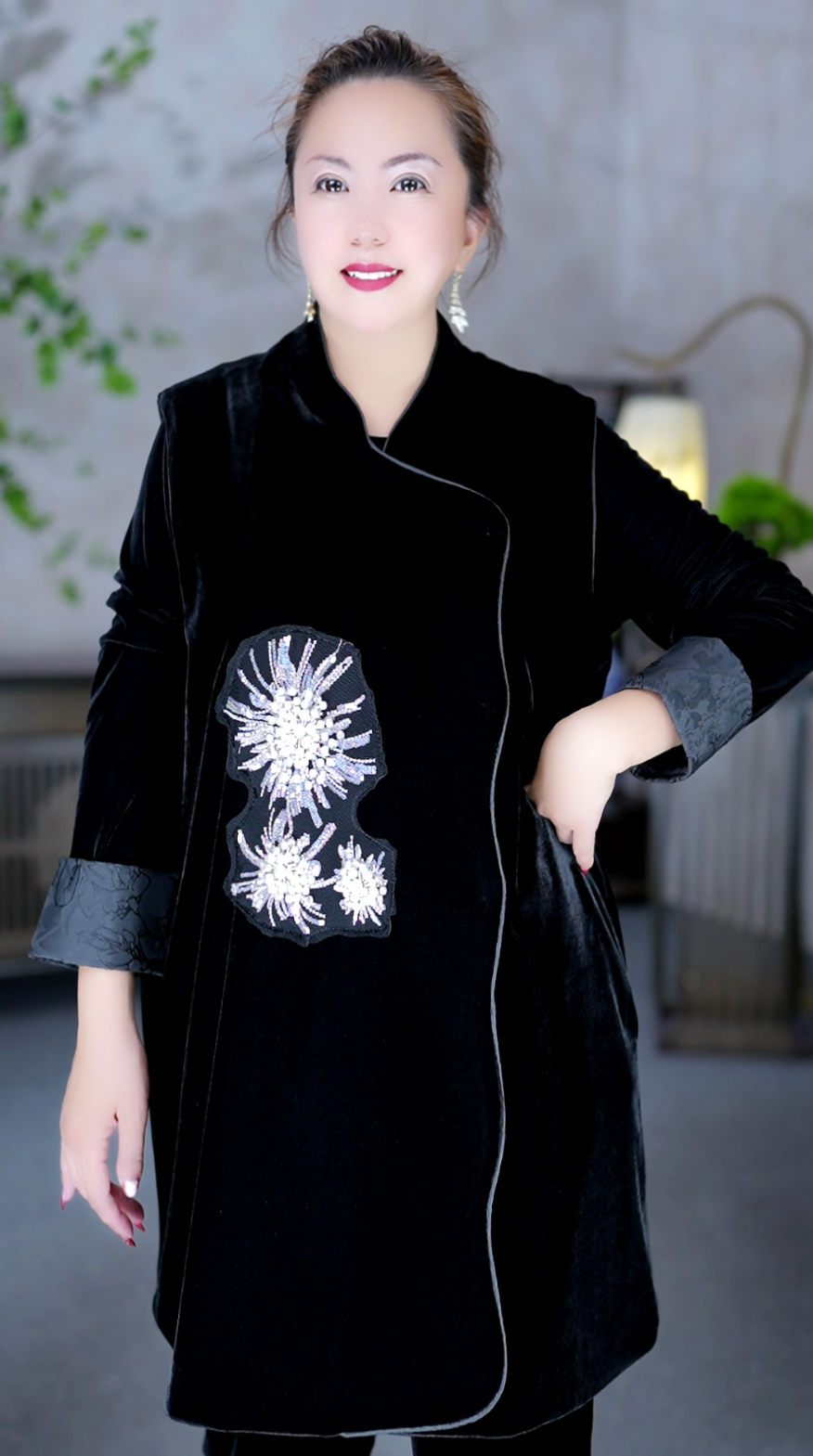 精选2【MIAOCI】71373时尚百搭中国风气质款钉珠马甲