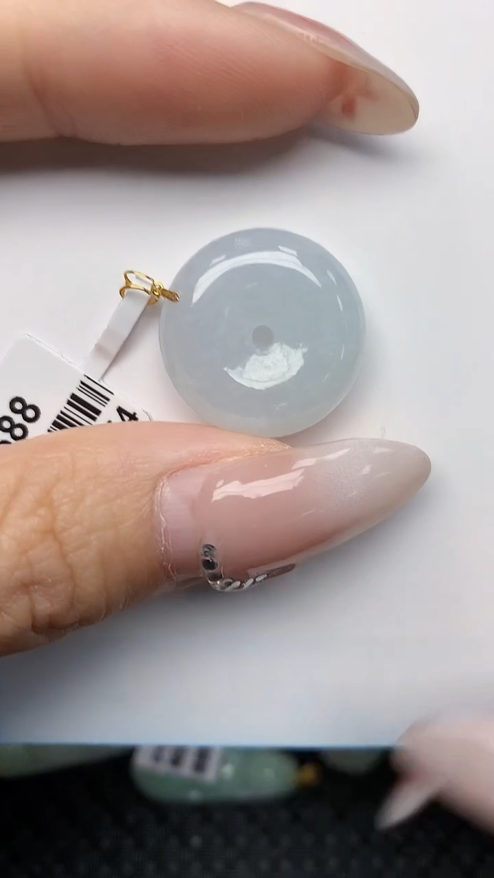 【闪购商品】翡翠颈饰18K金镶嵌天然翡翠A货