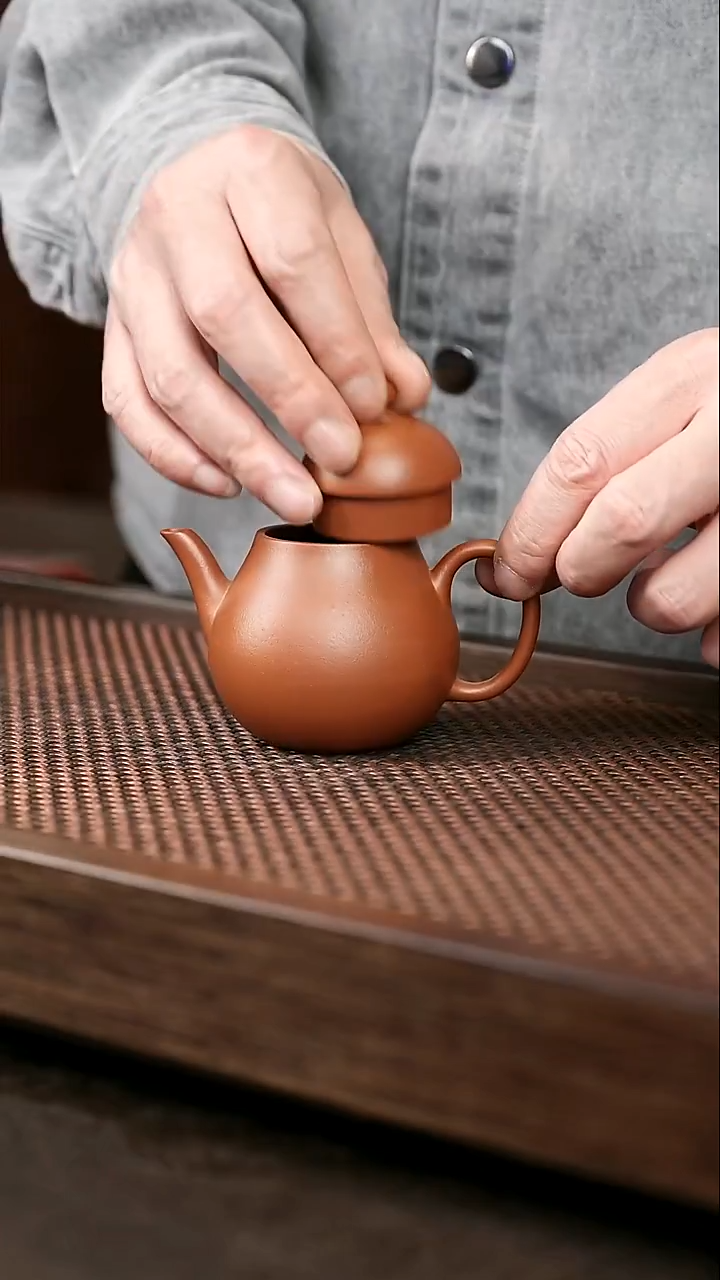 茶壶紫砂朱泥梨形