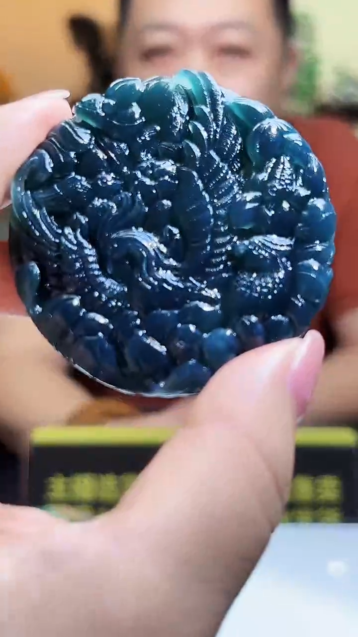 定制翡翠未镶嵌28/0623/C/发其一件/百鸟朝凤