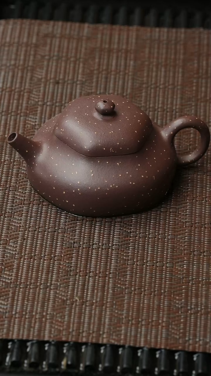 【闪购商品】紫砂茶壶五堂 六方静乐-紫泥铺砂