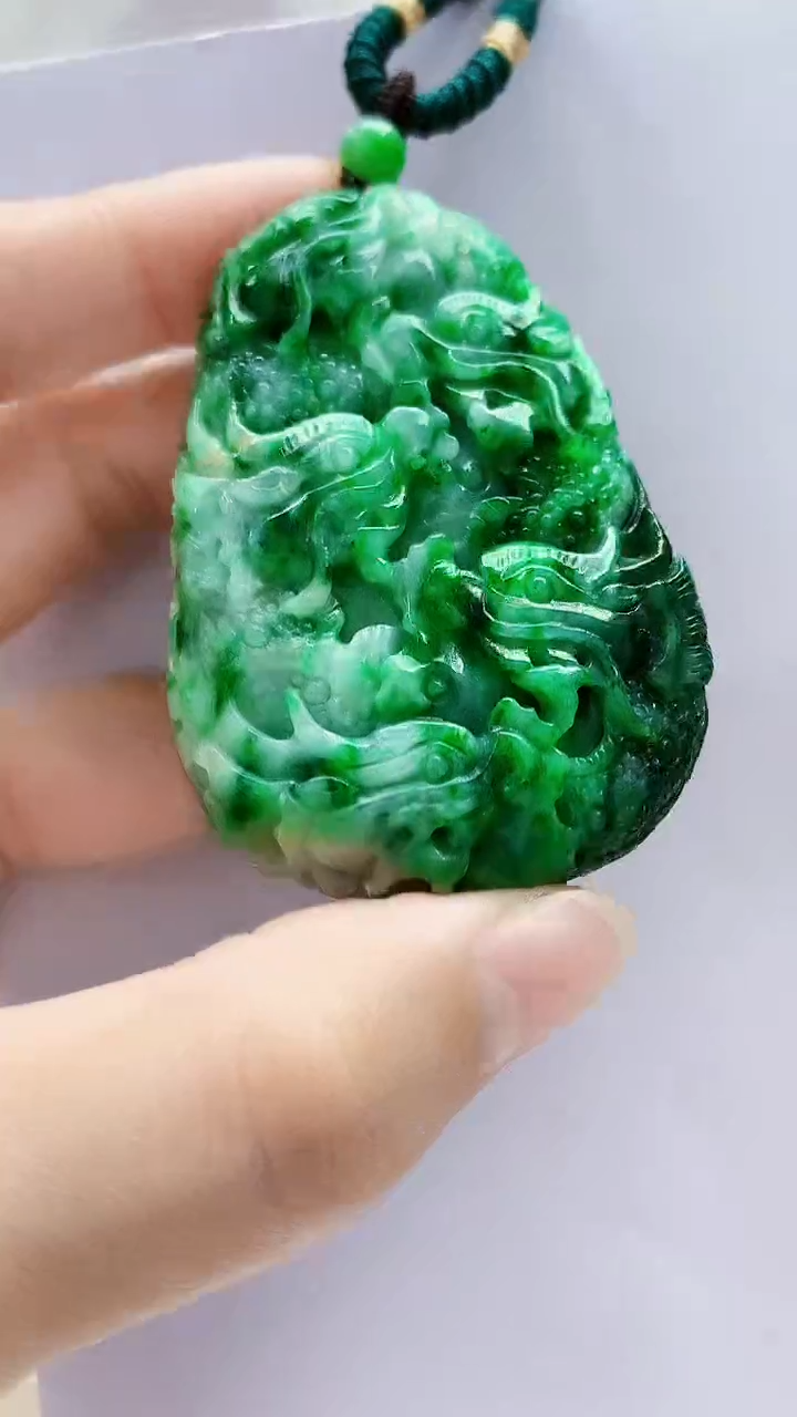 未镶嵌定制翡翠1502lr-毛货挂件78