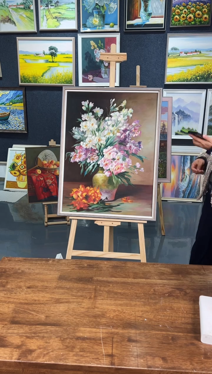 【闪购商品】油画54号 60*80 插花-手绘油画