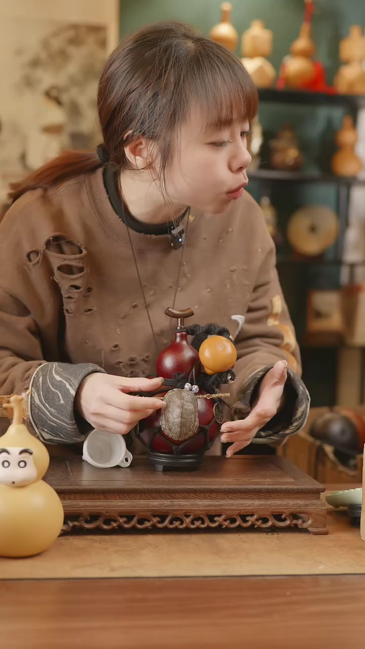 【闪购商品】104号精品天然大漆工艺防渗内胆酒葫芦~