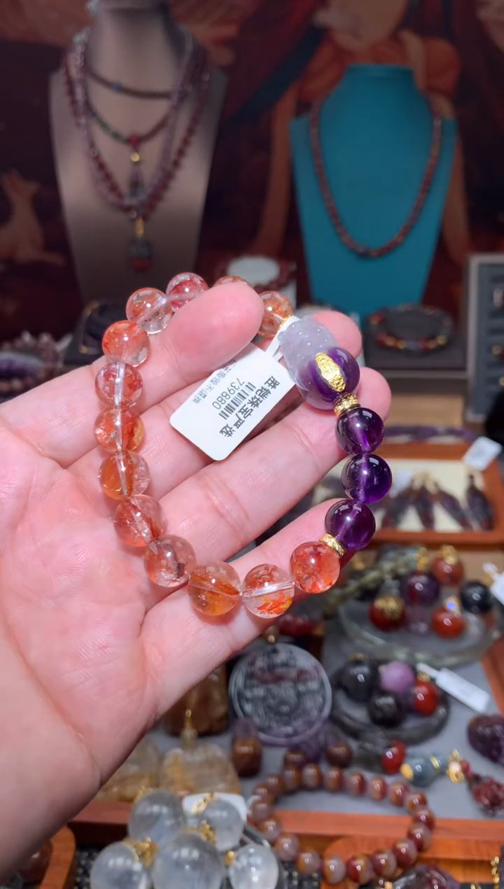 未镶嵌珠宝半成品水晶闪灵胶花紫极光貔貅