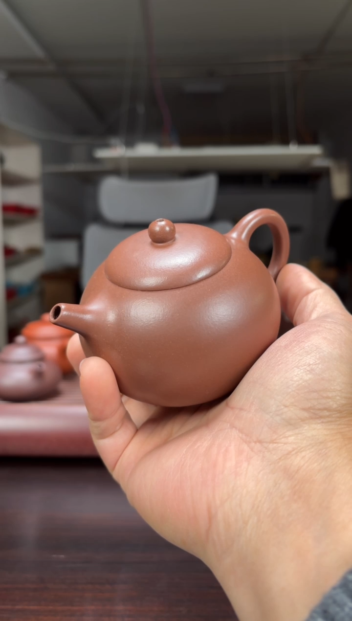 茶壶紫砂原矿老紫泥文旦230毫升