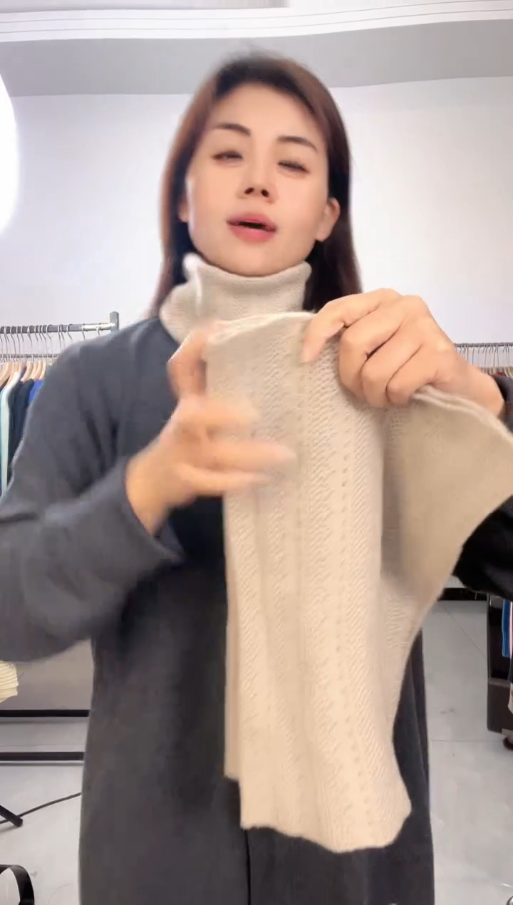 特价羊绒围脖套浅驼色