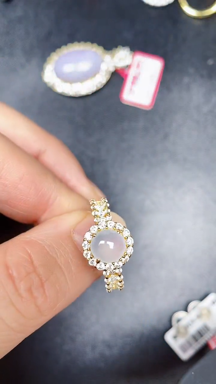 银S925镶嵌戒指翡翠2180