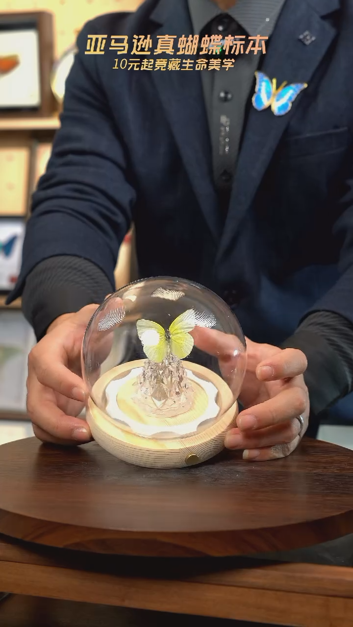 迁粉蝶圣诞玻璃球款