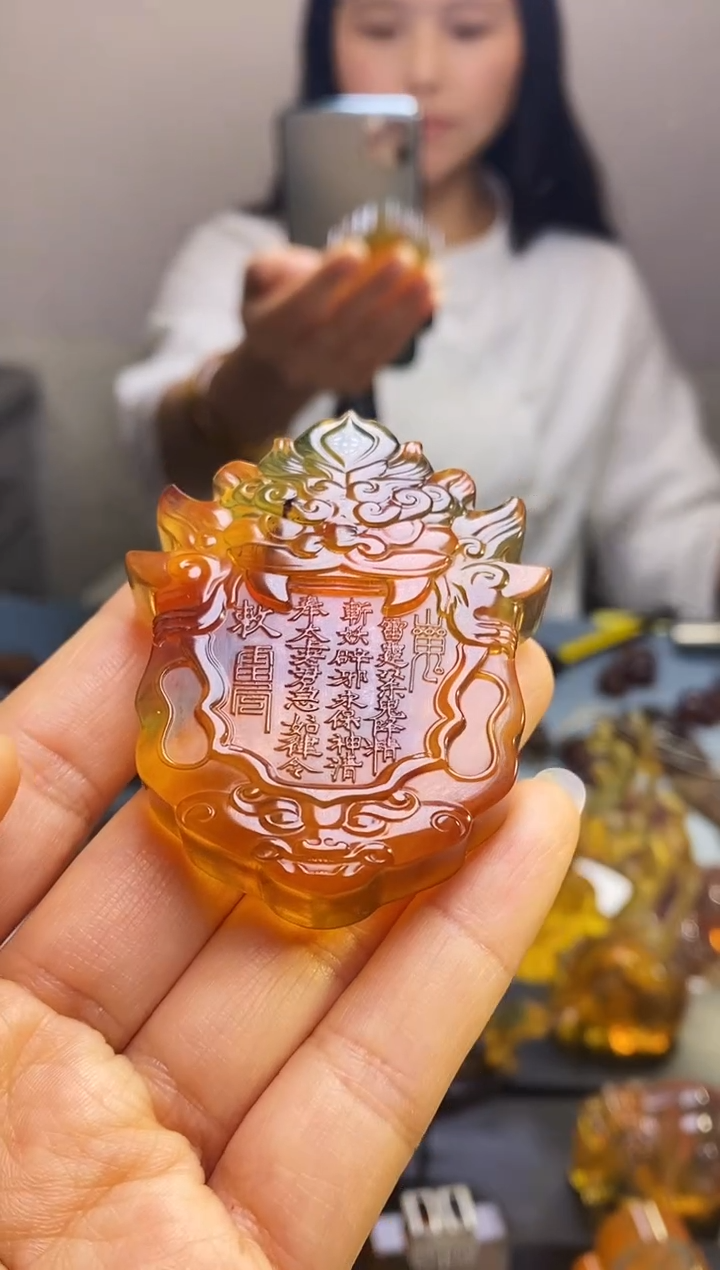 【闪购商品】琥珀颈饰未镶嵌SN6-92（山鬼令牌）