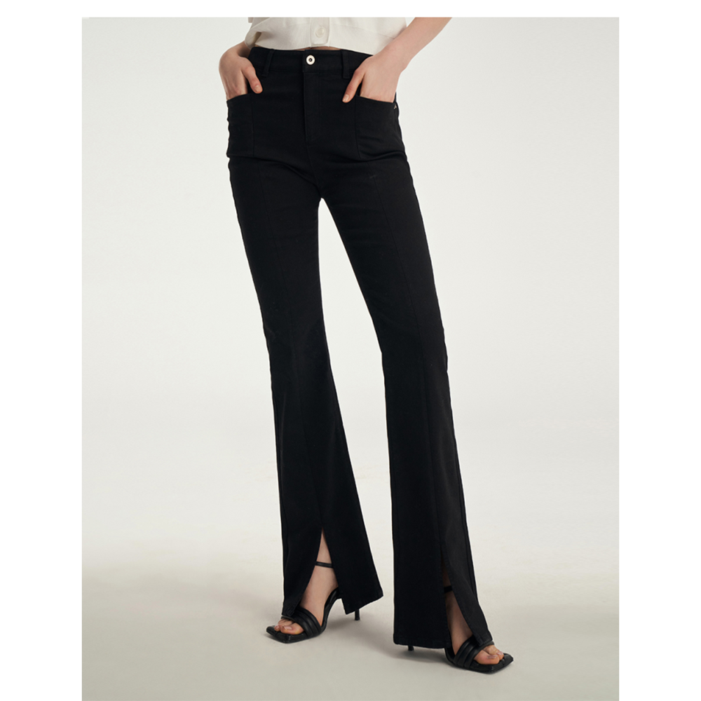 FALEMIG-萝家【长绒棉】复古经典修身牛仔裤女K07100