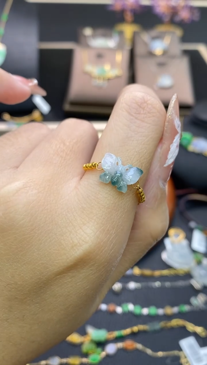 【闪购商品】翡翠颈饰18K金镶嵌净货12013