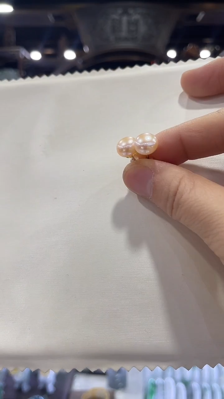 银S925镶嵌耳饰淡水珍珠6