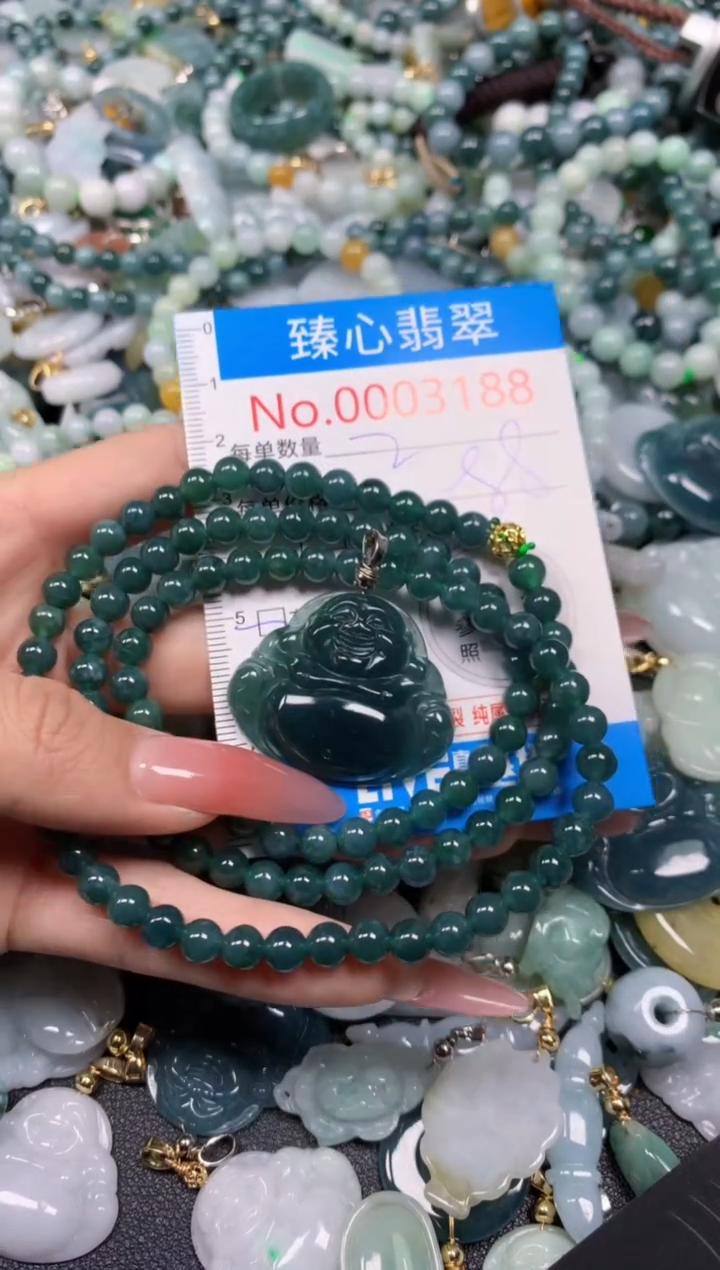 【闪购商品】翡翠颈饰未镶嵌含绳0003188