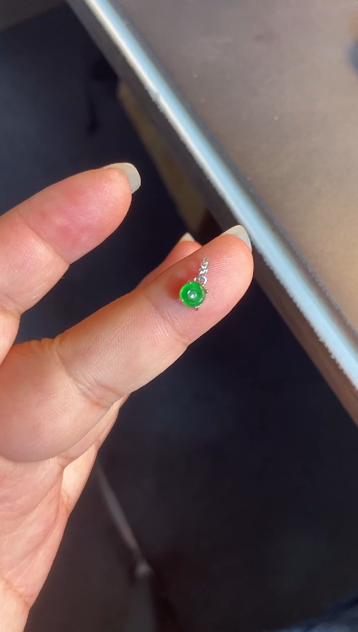 吊坠(不含链)银S925镶嵌翡翠1