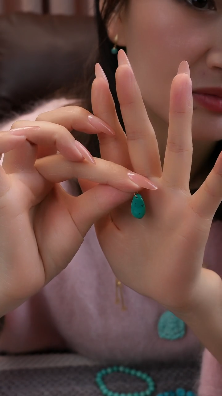 18K金镶嵌绿松石吊坠(不含链)1111