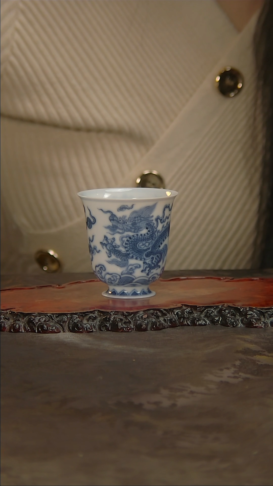 【闪购商品】青花手绘龙纹主人杯