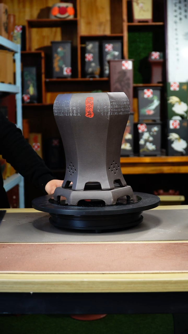 紫砂花盆紫砂花盆