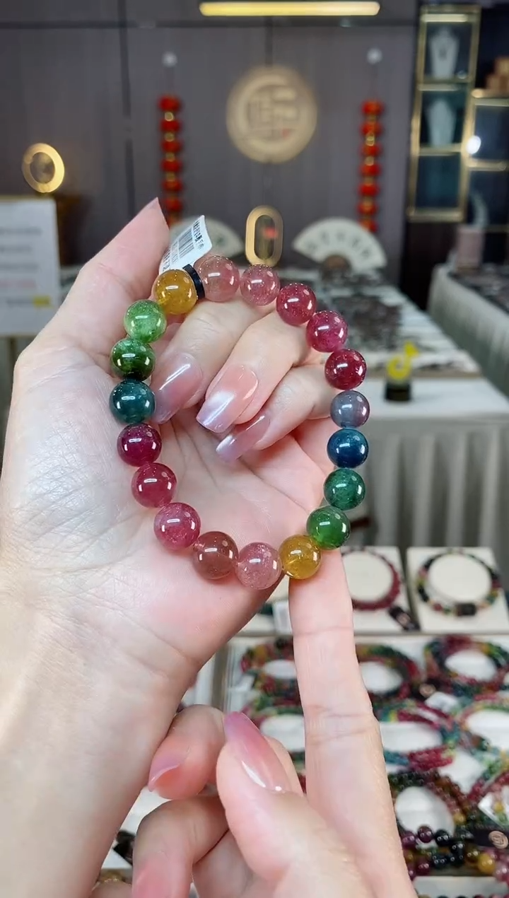 未镶嵌老矿碧玺单圈手串10mm+碧玺hon多样性发货一条