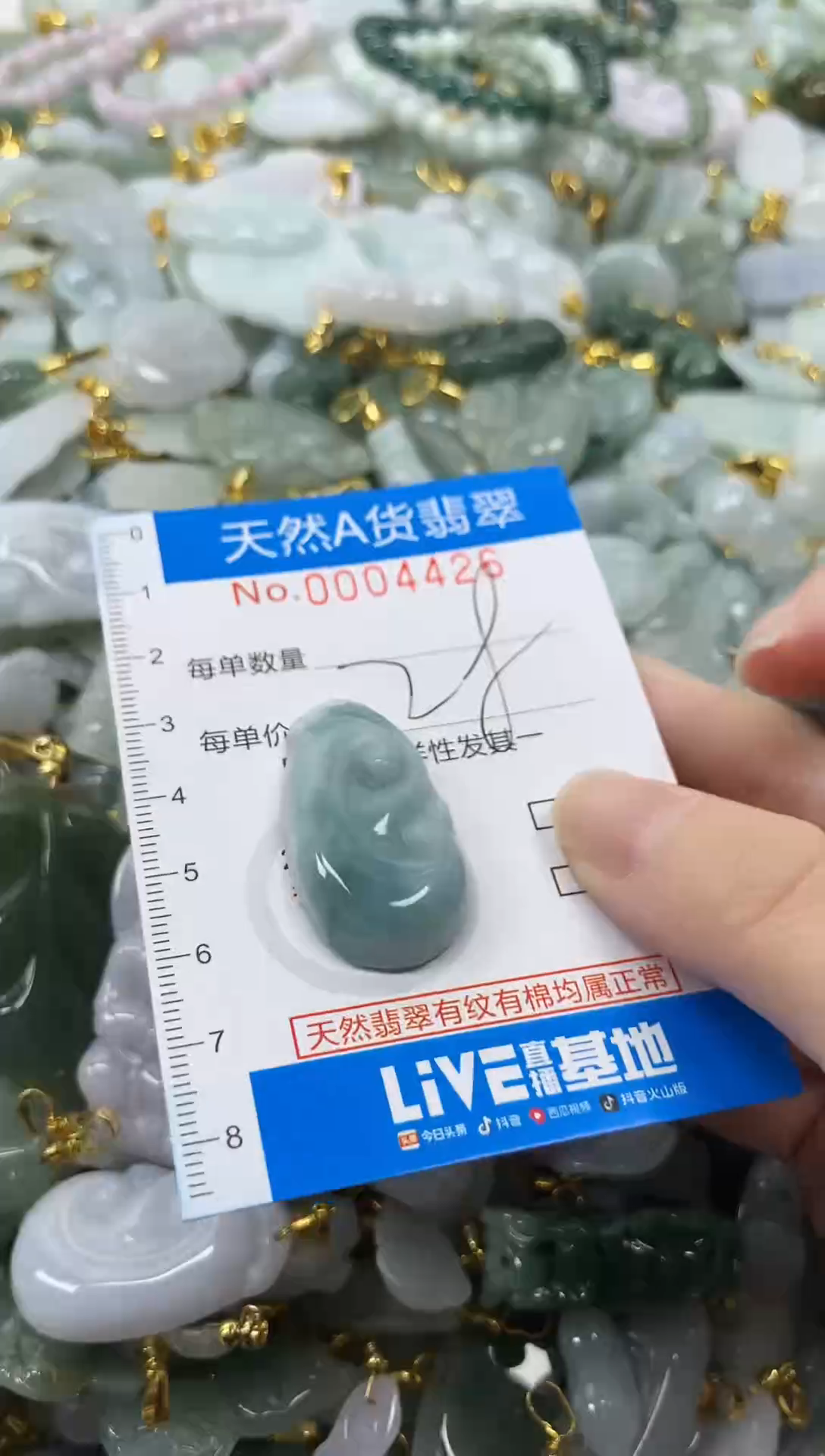 颈饰未镶嵌翡翠净货挂件-4426