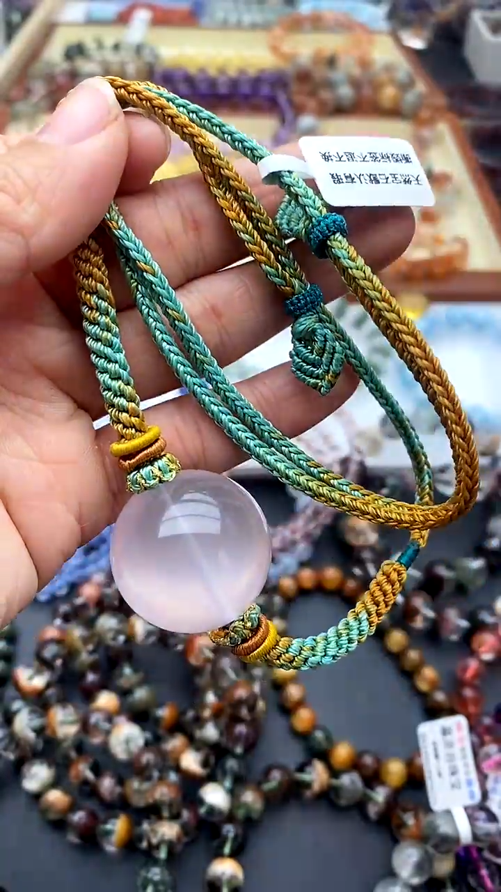 【闪购商品】芙蓉石手链未镶嵌粉水晶 27