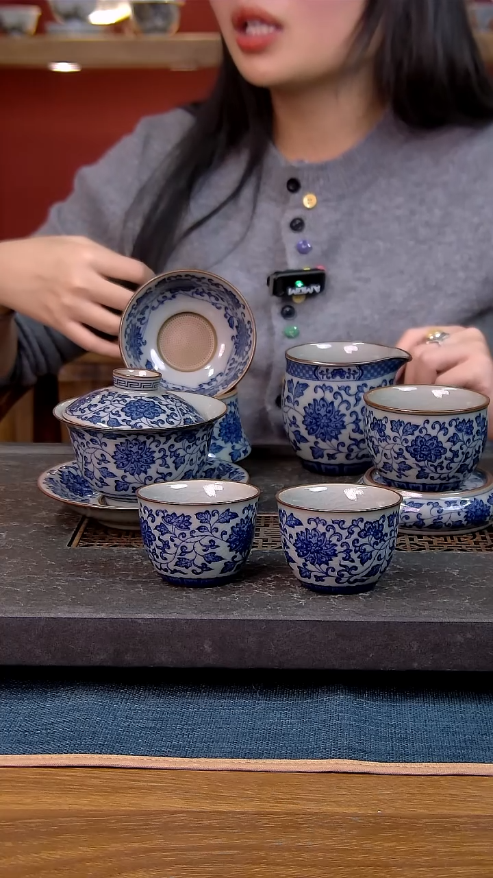 简装家用款7件套 老陶泥开片纹陶瓷茶具