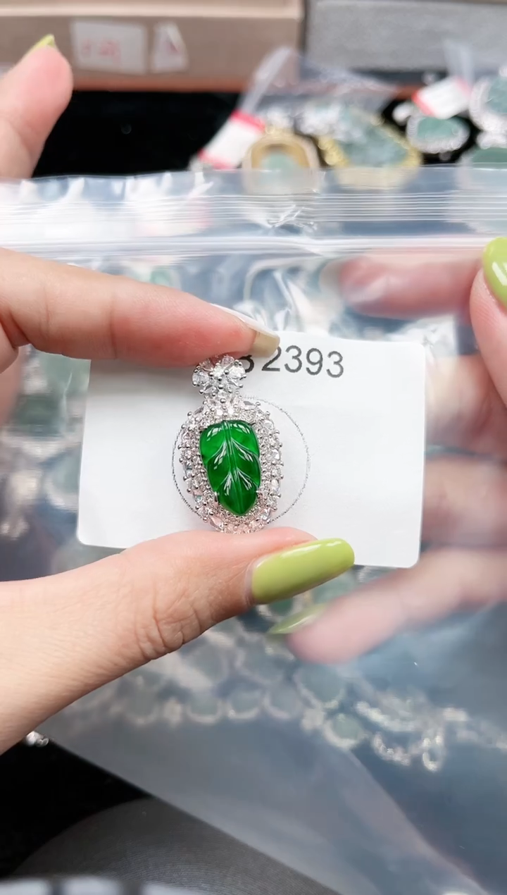 【闪购商品】翡翠颈饰未镶嵌393赠皮绳