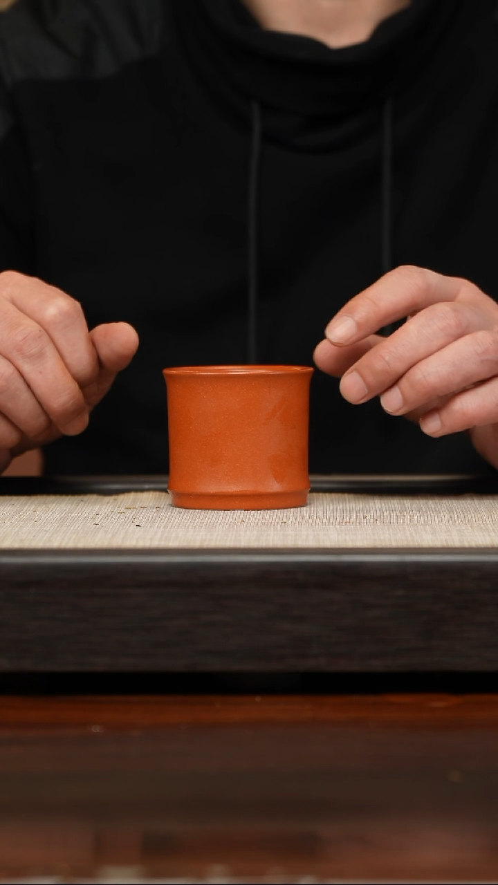 【闪购商品】紫砂茶壶朱泥竹节杯