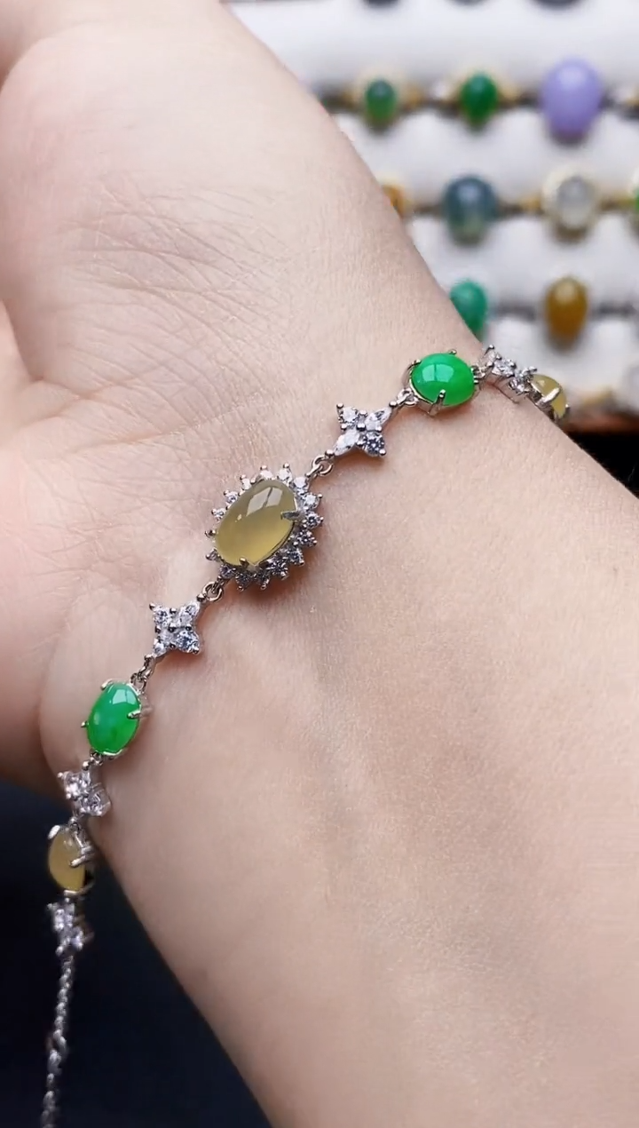 银S925镶嵌戒指翡翠1101