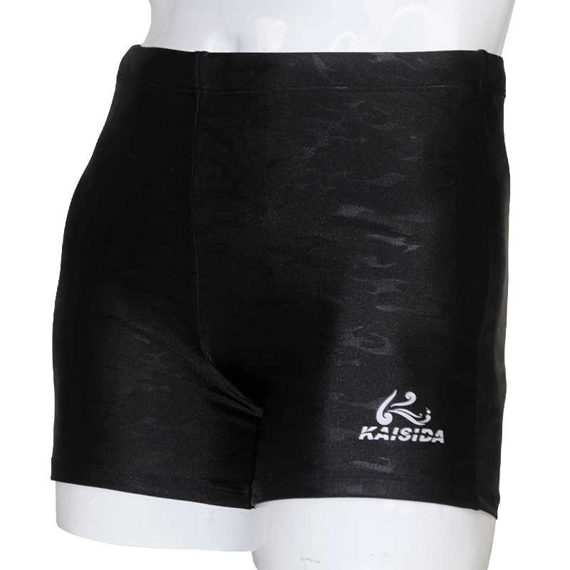 速干男士高弹泳裤时尚防尴尬平角男泳裤耐穿舒适夏季黑色宽松弹力