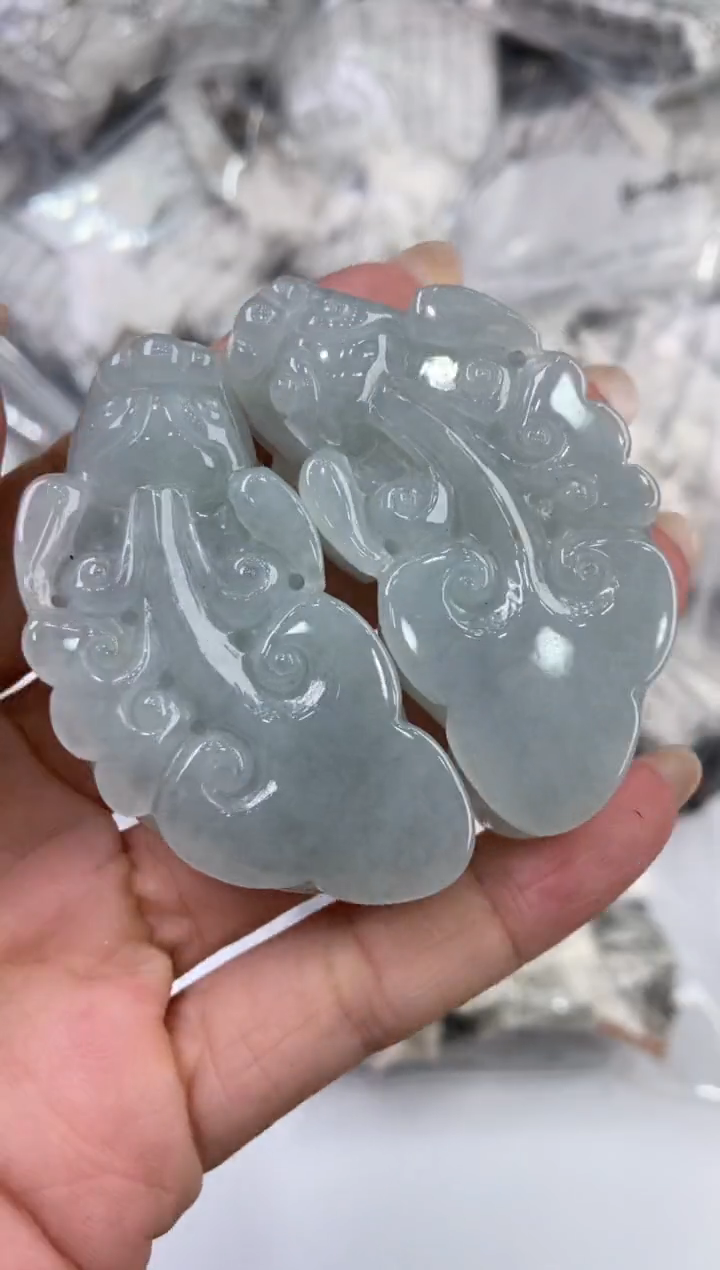 翡翠挂件未镶嵌293962/多样性一对发