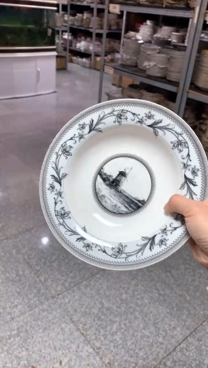 【闪购商品】瓷片陶瓷原单CC447餐具1个汤盘