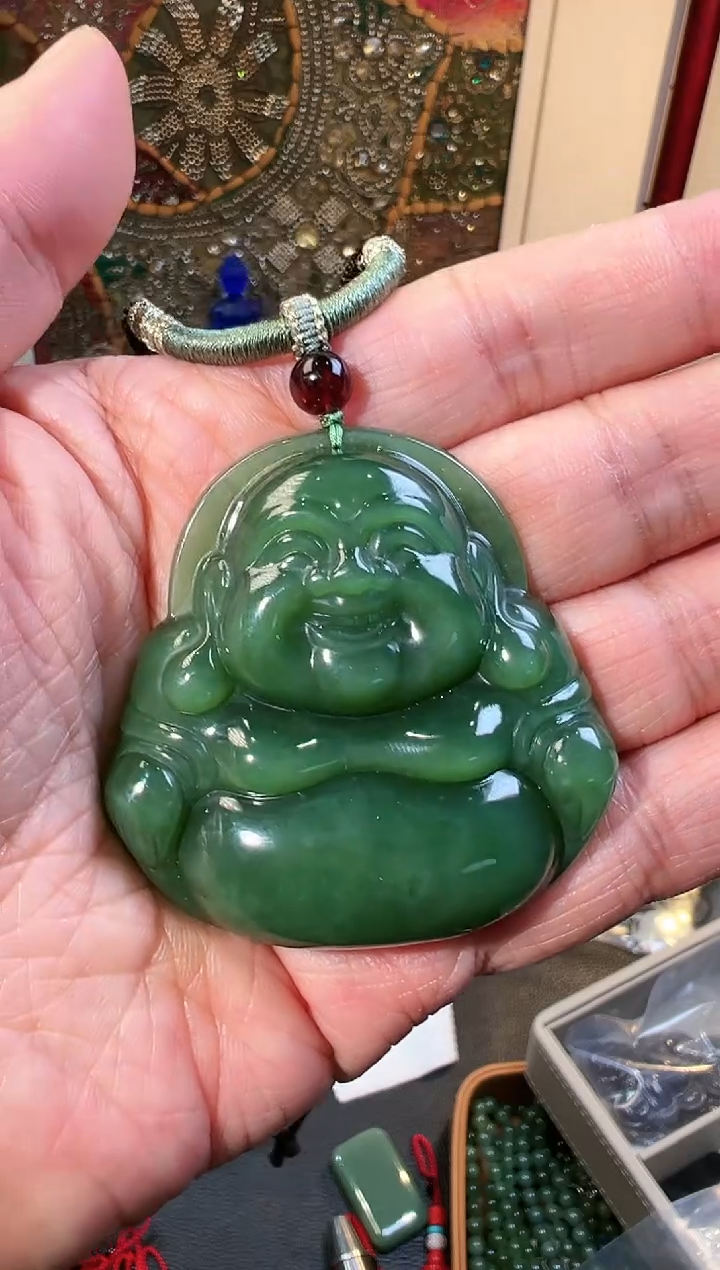【闪购商品】和田玉吊坠未镶嵌53大佛公（赠绳）