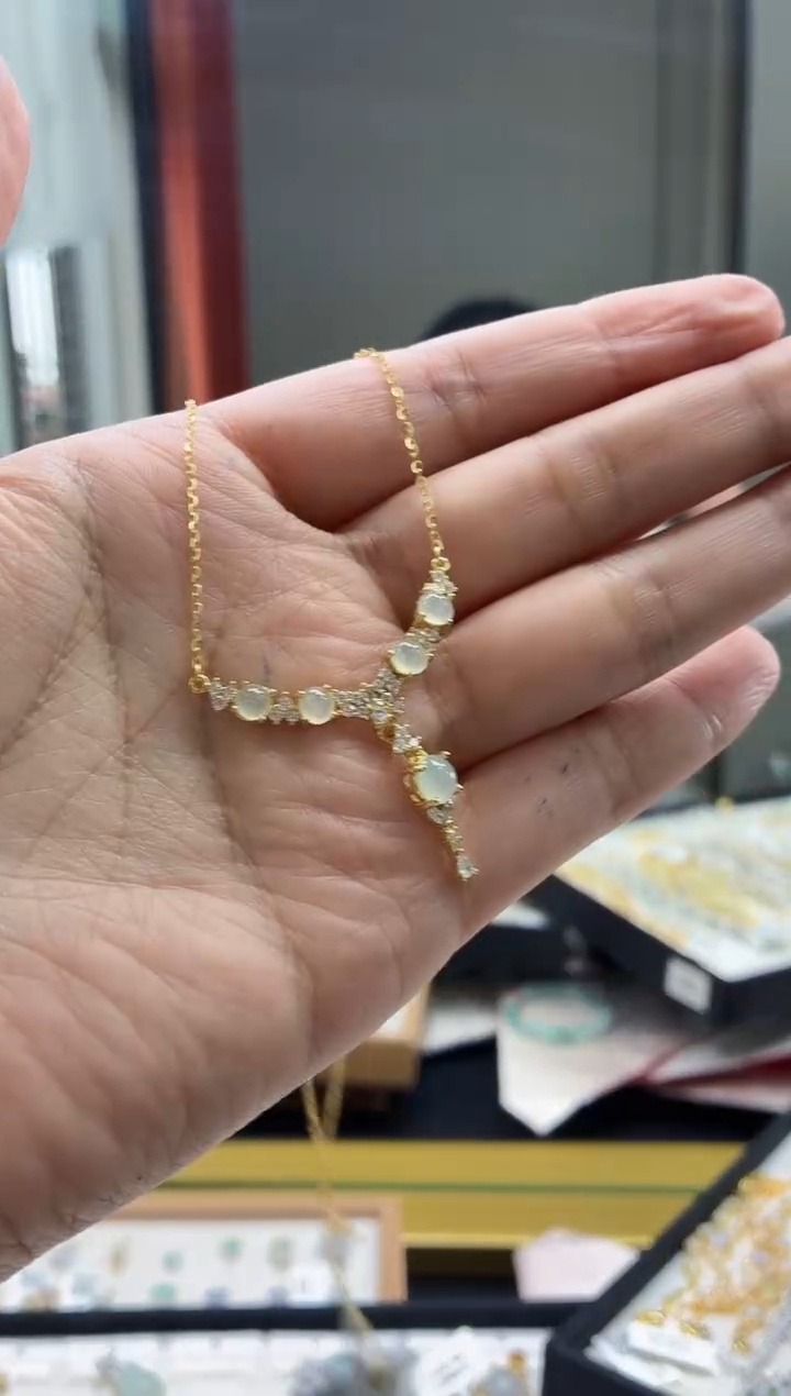 颈饰银S925镶嵌翡翠乔*11111111111