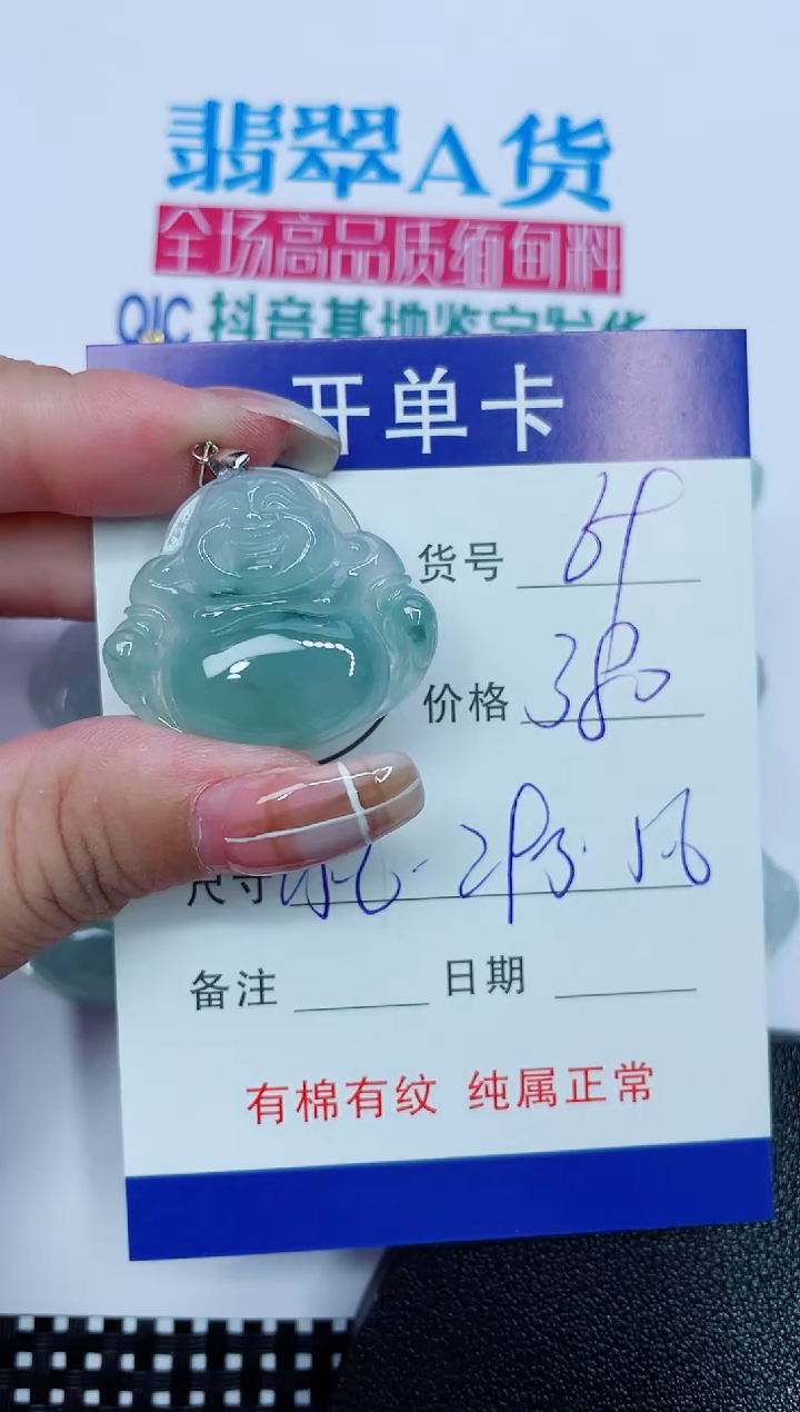 吊坠(赠链)银S925镶嵌翡翠69