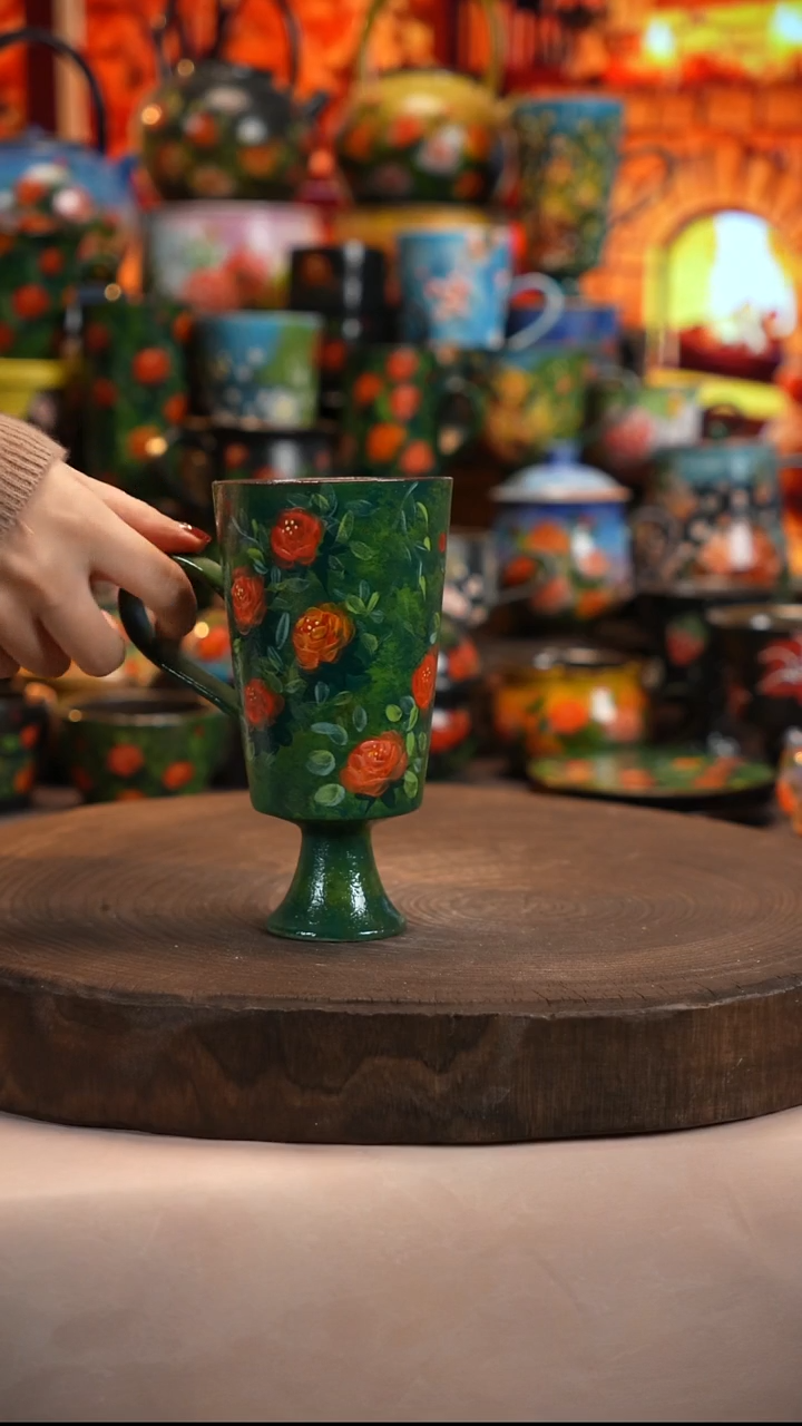 油画  釉下彩   杯子 