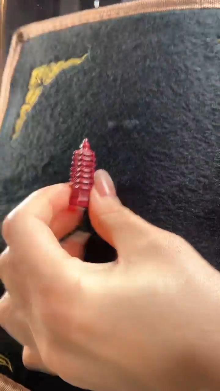 【闪购商品】查罗石吊坠(不含链)合金朱砂  雷锋塔吊坠