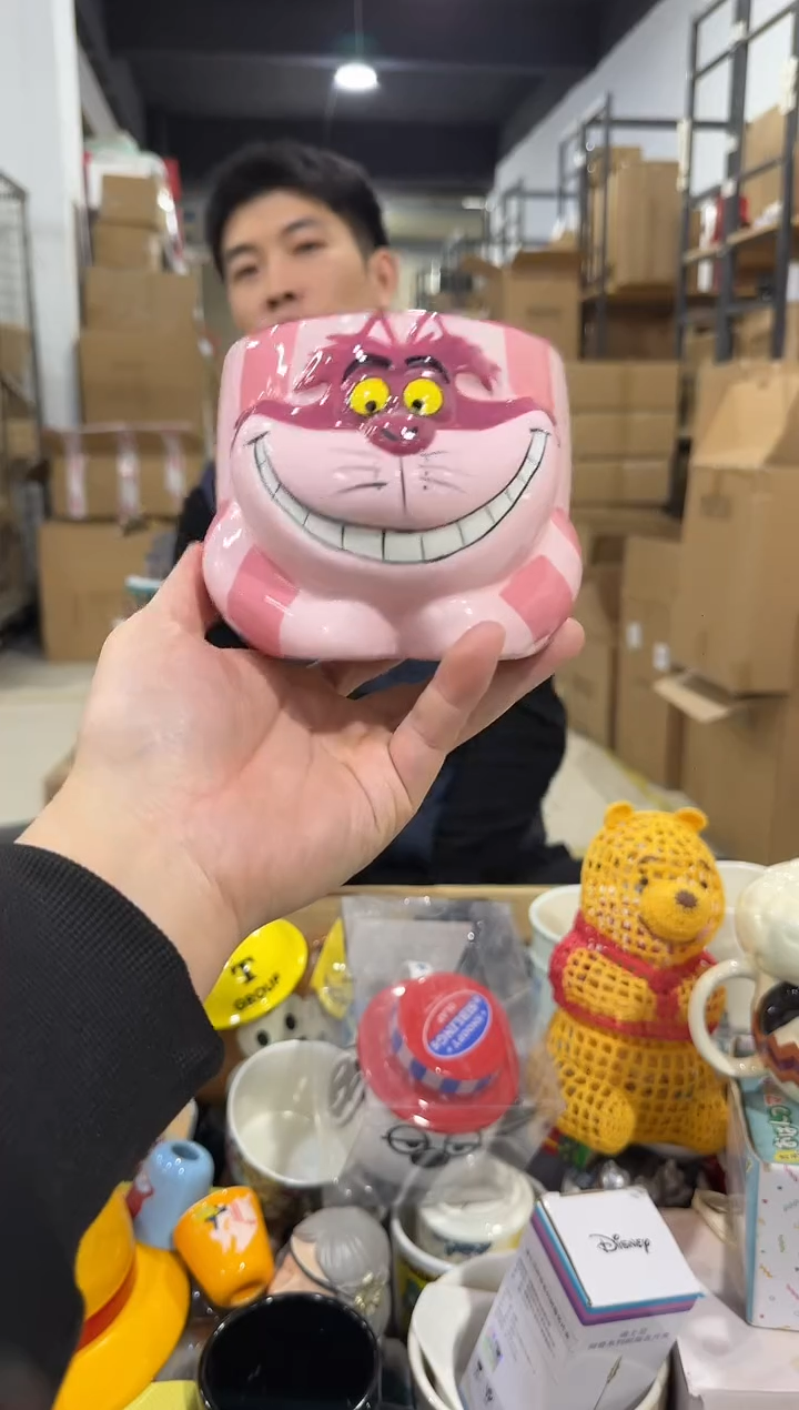 瓷片a款柴郡猫水杯