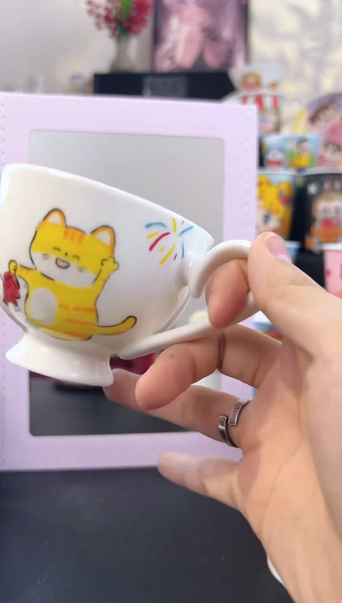 【闪购商品】摆件手工手绘陶瓷小杯杯