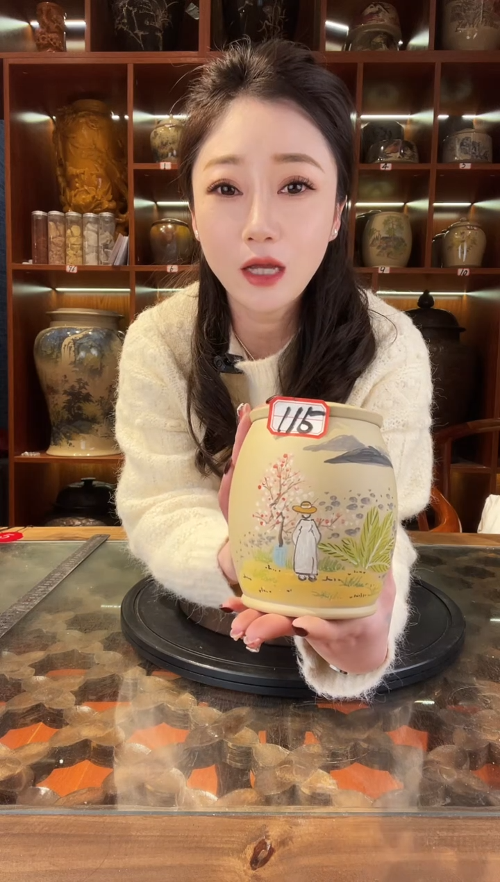 【闪购商品】缸云南建水紫陶白泥小茶罐@115