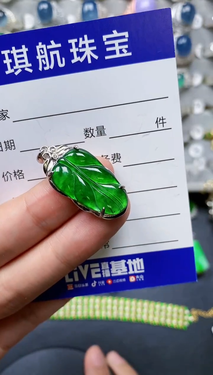 【闪购商品】翡翠颈饰银S925镶嵌0554