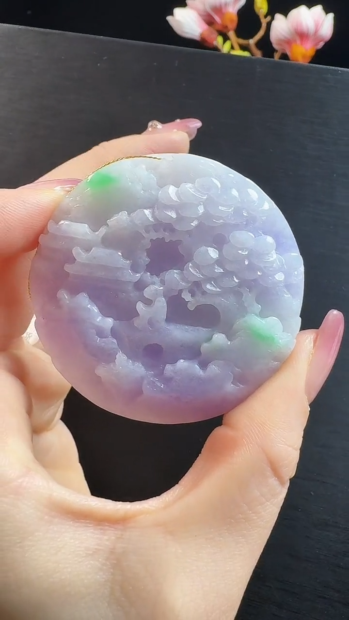 颈饰未镶嵌翡翠空山水