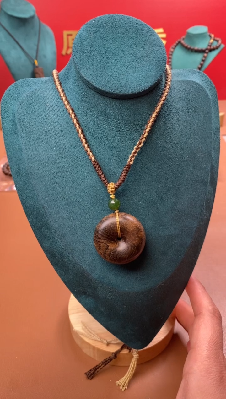 【闪购商品】沉香木手串M白棋瘿子瘤平安扣HF00640302