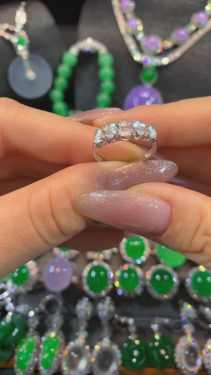 【闪购商品】翡翠戒指18K金镶嵌戒指